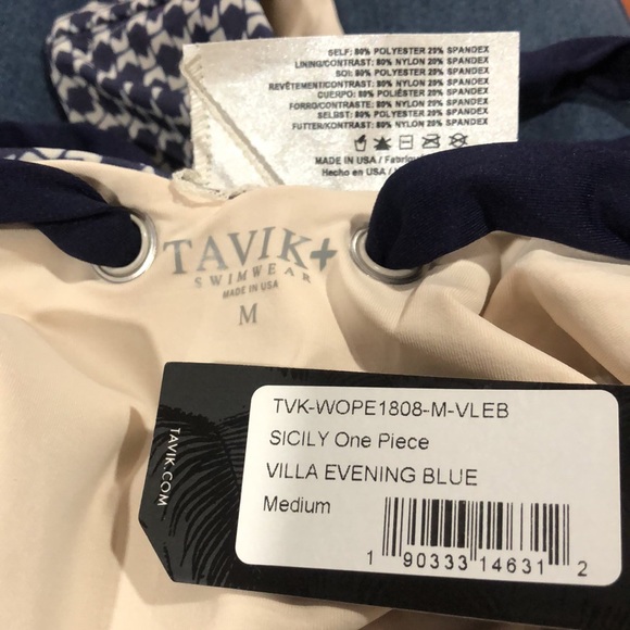 Tavik Womens Sicily One Piece Navy Blue Tank Swimsuit - Picture 6 of 14